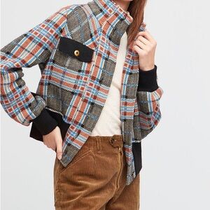 NWT AldoMartins Plaid Bomber Jacket